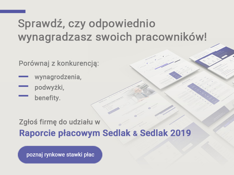 Zaproszenie do Raportu Płacowego Sedlak & Sedlak 2019