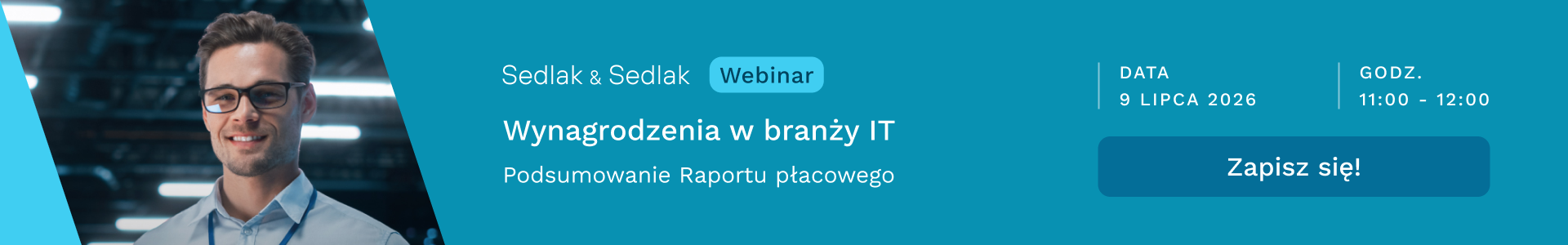Baner zaproszenia na webinar dla IT